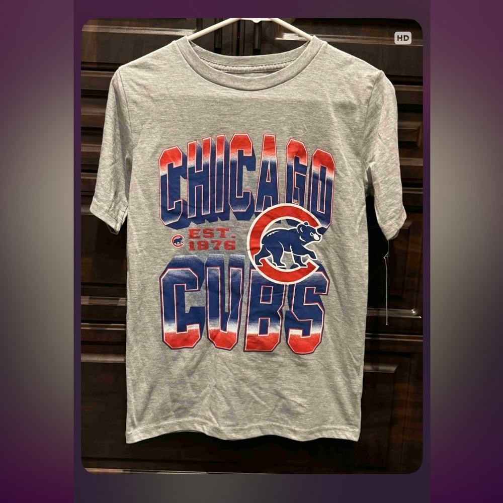 Chicago Cubs Kids Gray T-Shirt MLB BOYS LARGE